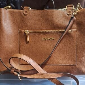 Steve Madden Brown Shoulder Bag with Gold Hardware